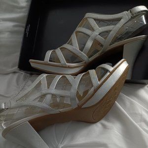 Silver dress shoes